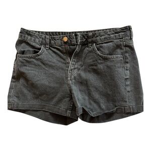 H&M Women's Size 6 Regular Waist Dark Grey Denim Jean Shorts.